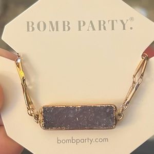 Genuine lavender druzy bracelet on rose gold! Beautiful Bomb Party bracelet!